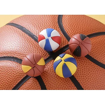 【iwako】日本製 NO PVC 環保造型橡皮擦 籃球造型（四入）