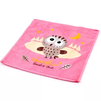 【taoru】貓頭鷹嘿咩 - 日本方巾 34x35 cm桃紅