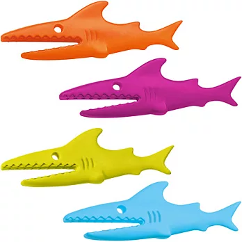 《KOZIOL》鯊魚袋口密封夾(彩4入)