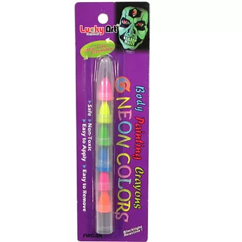 Lucky Art人體彩繪筆多節子彈型-螢光色