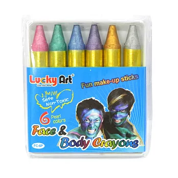 Lucky Art 6色人體彩繪筆-珍珠光