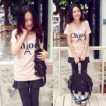 ROSE。韓國幸福邂逅巴黎鐵塔T恤粉系