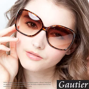 【Gautier】全智賢丰尚！小臉大框菱格太陽眼鏡-玳瑁