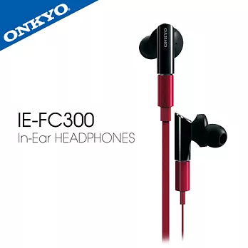 ONKYO IE-FC300(R)入耳耳塞式耳機(紅色)