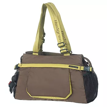 HEDGREN 人型娃娃防水小型肩背旅行袋深棕