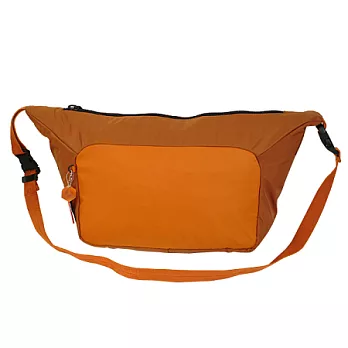 HEDGREN 休閒街頭大型雙色防水側背包棕橘