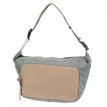 HEDGREN 休閒街頭大型雙色防水側背包銀灰