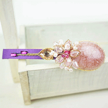 【PinkyPinky Boutique】美人宮廷風髮夾(紫色)