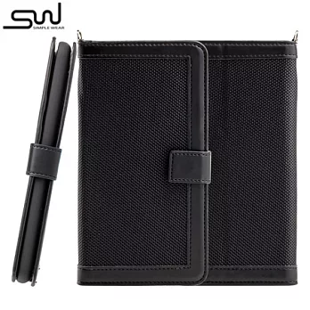 SIMPLE WEAR HTC Desire 816 專用 DUAL 側掀站立式皮套 - 黑