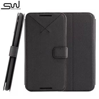 SIMPLE WEAR HTC Desire 816 專用 ESSENCE 側掀站立式皮套 - 黑