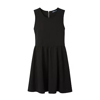 【CACO】CACO SURF．美式休閒．無袖拼接洋裝(女)S黑