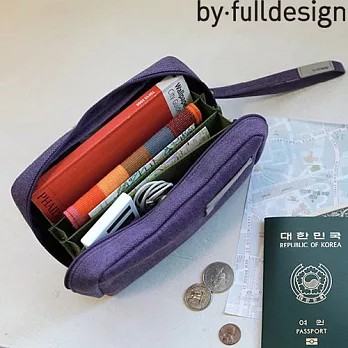 fulldesign 多功能 (存摺/旅行/化粧品)小物收納包-豔紫