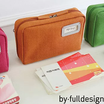 fulldesign 多功能 (存摺/旅行/化粧品)小物收納包-香橙