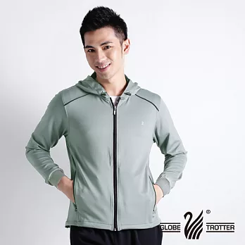 【遊遍天下】MIT男款抗UV防曬吸濕排汗連帽外套(112-1)M淺灰