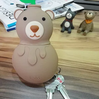 Kalo 卡樂創意 巧克力熊造型矽膠鑰匙包牛奶巧克力熊