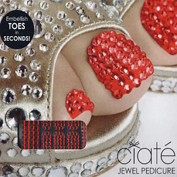 英國Ciaté夏緹 Jewel Pedicure 璀璨星光足部美甲貼組合 - 魔力紅