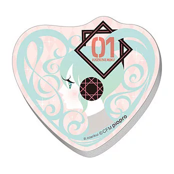 《初音未來》初音 黏貼式便條紙(60張入) 紅色---Ensky出品(日本原裝)