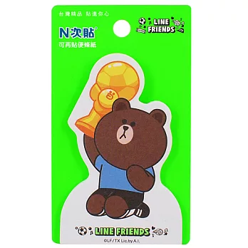 [N次貼] LINE FRIENDS世界盃-熊大冠軍盃-可站立便條紙 - 62010