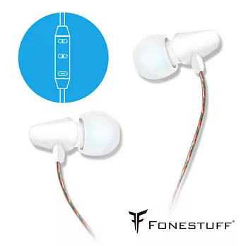 Fonestuff Fits12 陶瓷運動休閒風格耳機(白)白色