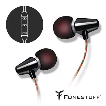 Fonestuff Fits12 陶瓷運動休閒風格耳機(黑)黑色