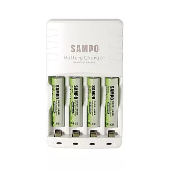 聲寶 SAMPO 4號8顆低自放電池+充電器