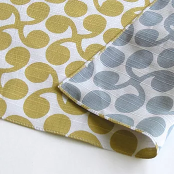 日本 むす美MUSUBI 伊砂文樣 チーフ雙面風呂敷 新芽 綠/藍