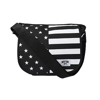 【CACO】國旗印刷郵差包黑