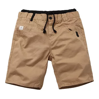 【CACO】CACO SURF．美式休閒．螺紋撞布口袋短褲(男)M卡其