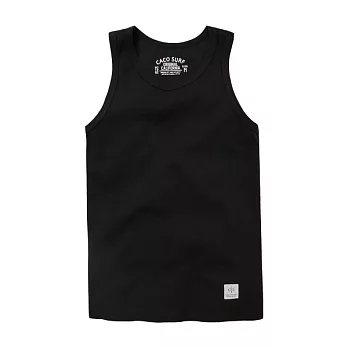 【CACO】CACO SURF．美式休閒．螺紋坦克背心(男)S黑