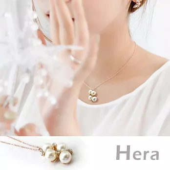 【Hera】赫拉 氣質水鑽珍珠短鍊/鎖骨鍊(魅影金)