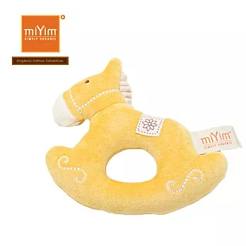 美國miYim有機棉手搖鈴 - 小馬(黃色)