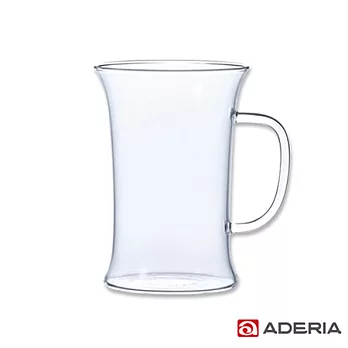 【ADERIA】日本進口耐熱玻璃圓形馬克杯400ml