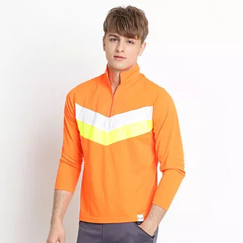 【Corpo X】男款吸濕排汗長袖上衣L橘