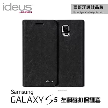 Ideus Samsung Galaxy S5 專用 左翻磁扣保護套 黑色