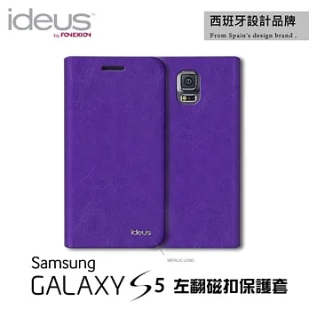 Ideus Samsung Galaxy S5 專用 左翻磁扣保護套 紫色