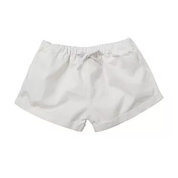 【CACO】CACO SURF．美式休閒．素色水洗休閒短褲(女)FREE白