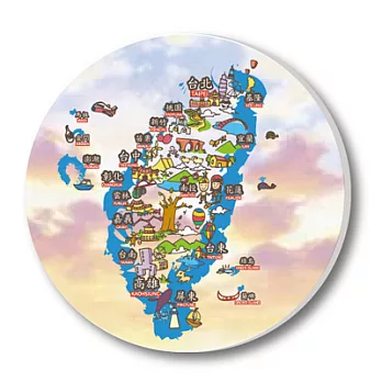 愛台灣系列_神奇陶瓷吸水杯墊_風情台灣