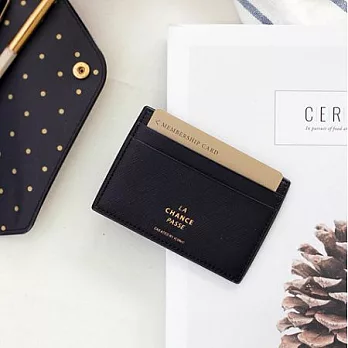 Lady經典皮革票卡夾-氣質黑