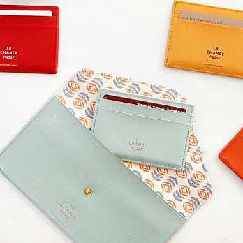 Lady經典皮革票卡夾-優雅綠