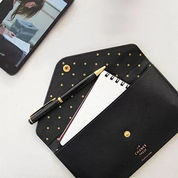 信箴金釦萬用信封包-氣質黑