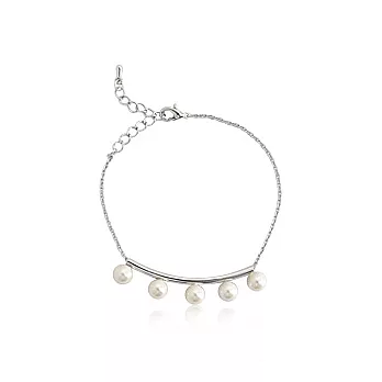 Enya★微笑珍珠 手環 銀色