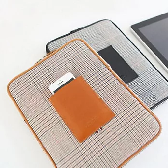 簡單生活Ver.2-Tablet帆布平板電腦收納包-千鳥棕