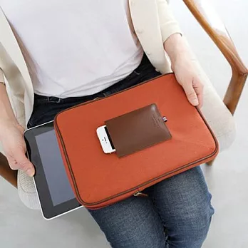 簡單生活Ver.2-Tablet帆布平板電腦收納包-經典橘