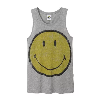 【CACO】SMILEY．授權款．大SMILEY笑臉背心(女)S麻灰