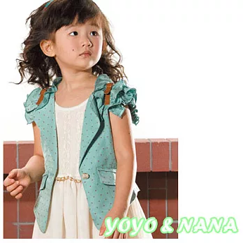yoyo&nana 名媛FU外套組 米/綠 7919-05-07,09100藍色