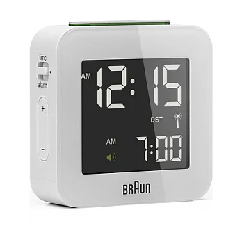 BRAUN BNC008 經典數位旅行鬧鐘 白