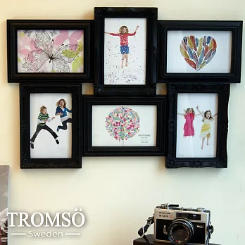 TROMSO-夏朵蘭立體相框6框/黑色