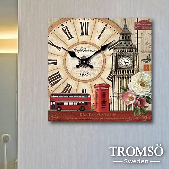 TROMSO無框畫時鐘-鐘塔旅程(方形)