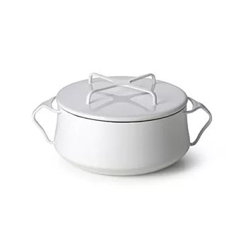 DANSK /Kobenstyle 琺瑯雙耳砂鍋 2QT（白）白色