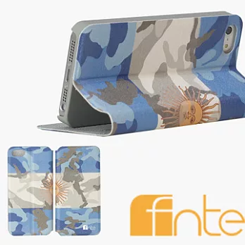 fnte FIFA世界盃迷彩國旗Apple iPhone 5/5S皮套 - 阿根廷